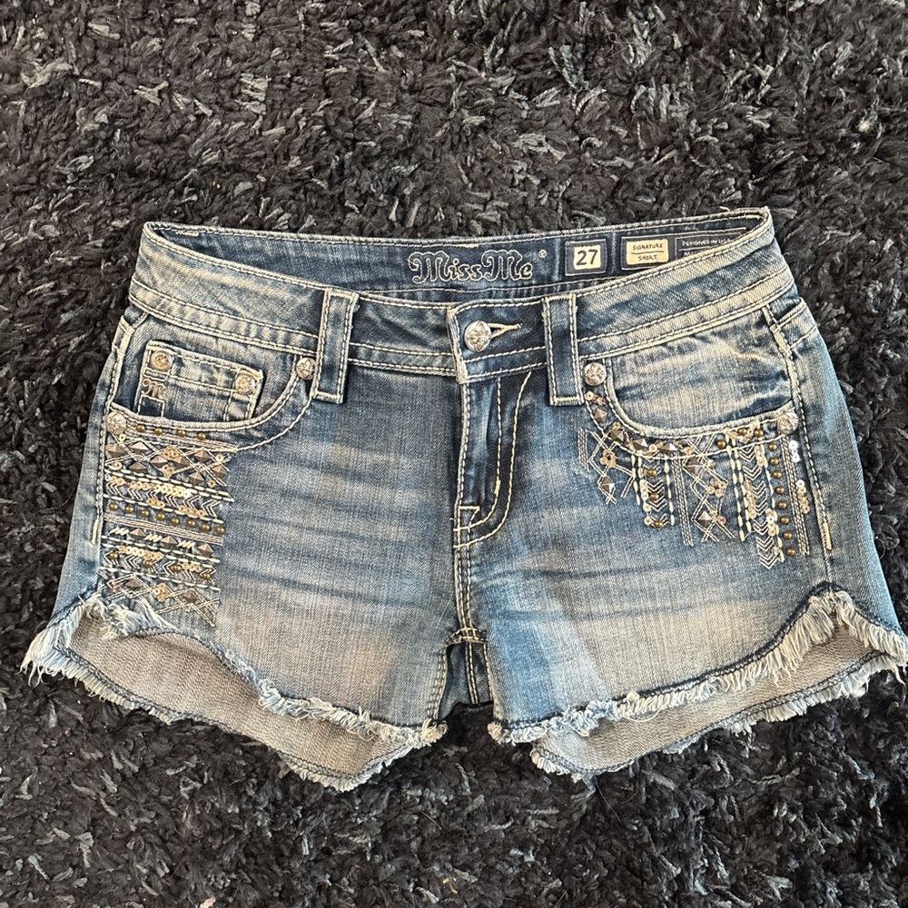 Miss Me Women's Blue Denim Shorts